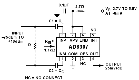Ad8307 схема включения